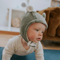 Bonnet velours kaki