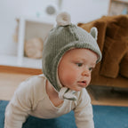 Bonnet velours kaki