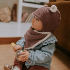 Bonnet velours parme