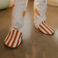 chaussons été rayé camel rien que des bêtises