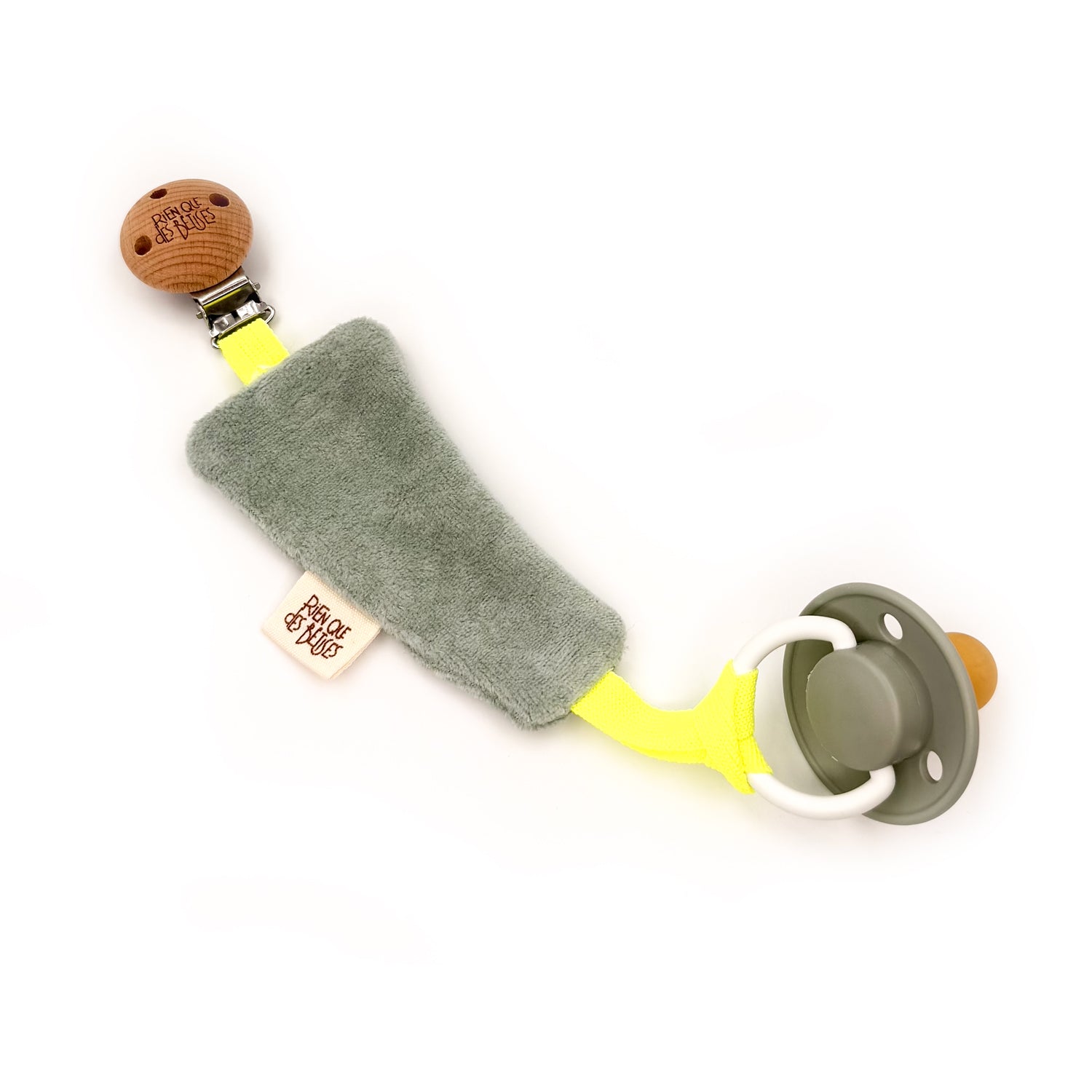 Attache tétine éponge vert