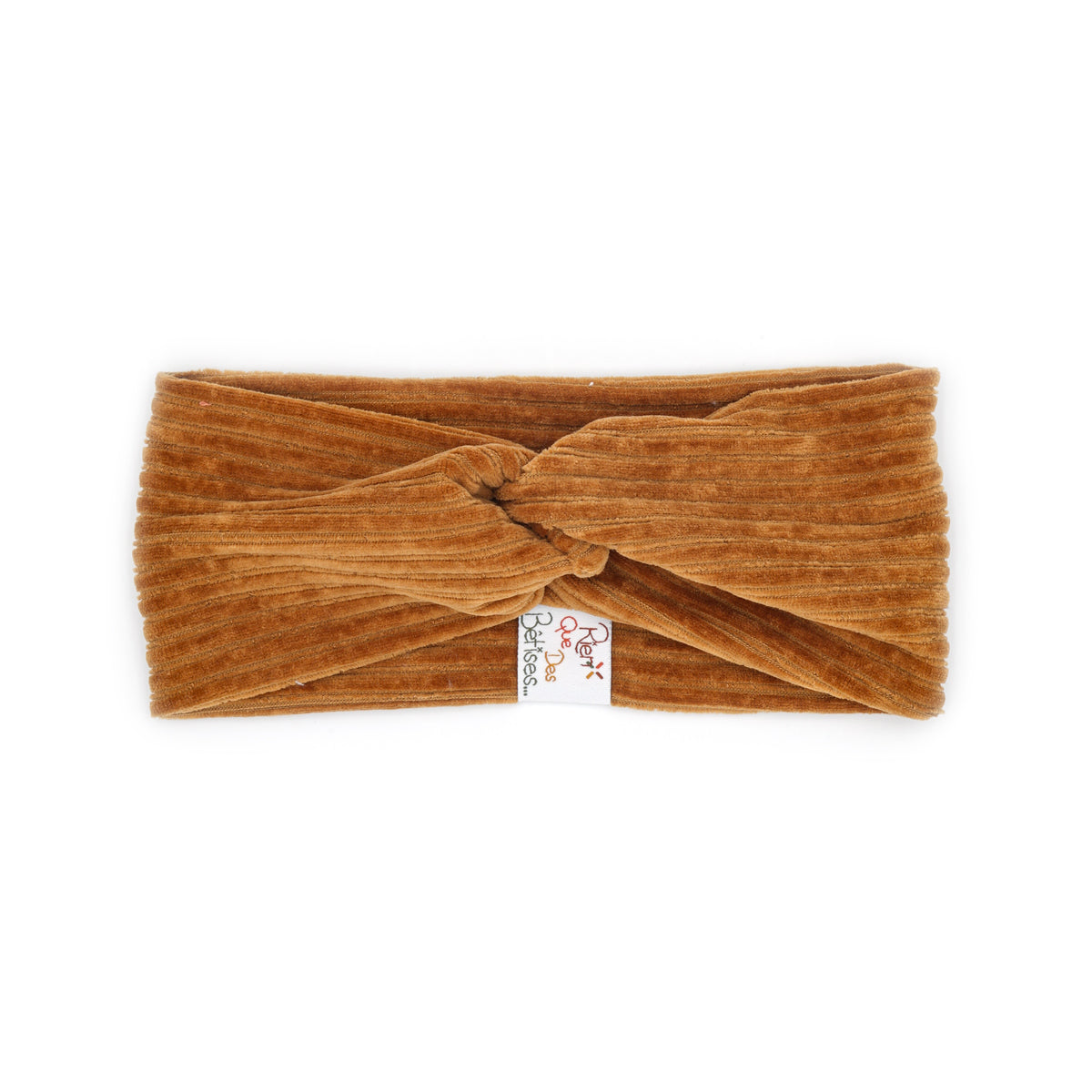 bandeau velours camel