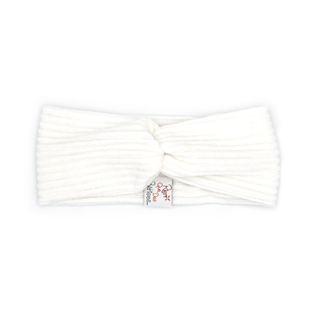 bandeau velours ecru