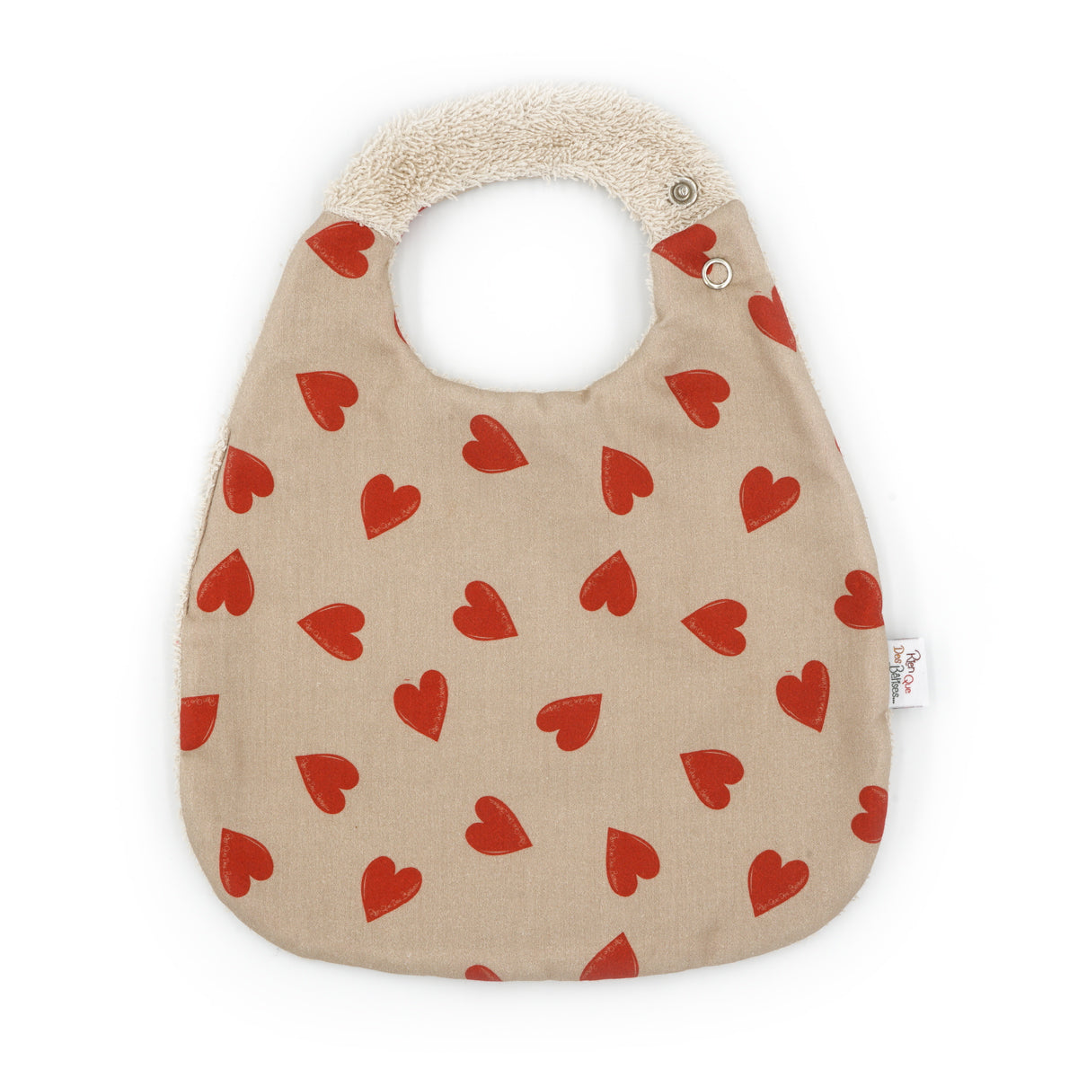 Bavoir classique coeur rouge