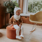 Bonnet velours ecru