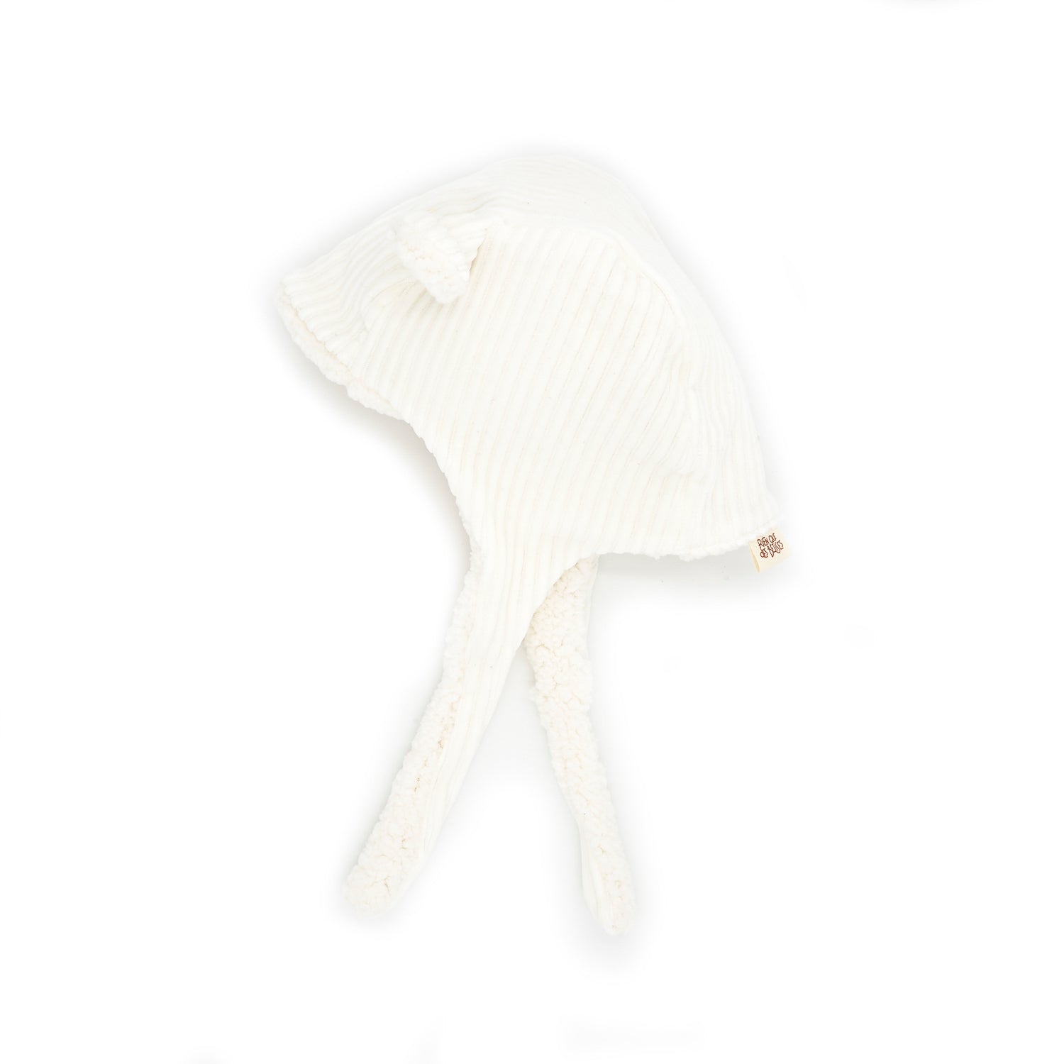Bonnet velours ecru