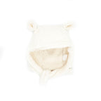 Bonnet velours ecru