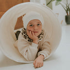 Bonnet velours écru kids