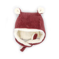 Bonnet velours framboise