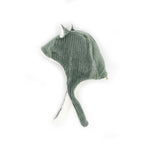 Bonnet velours kaki