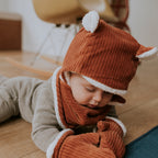 Bonnet velours paprika