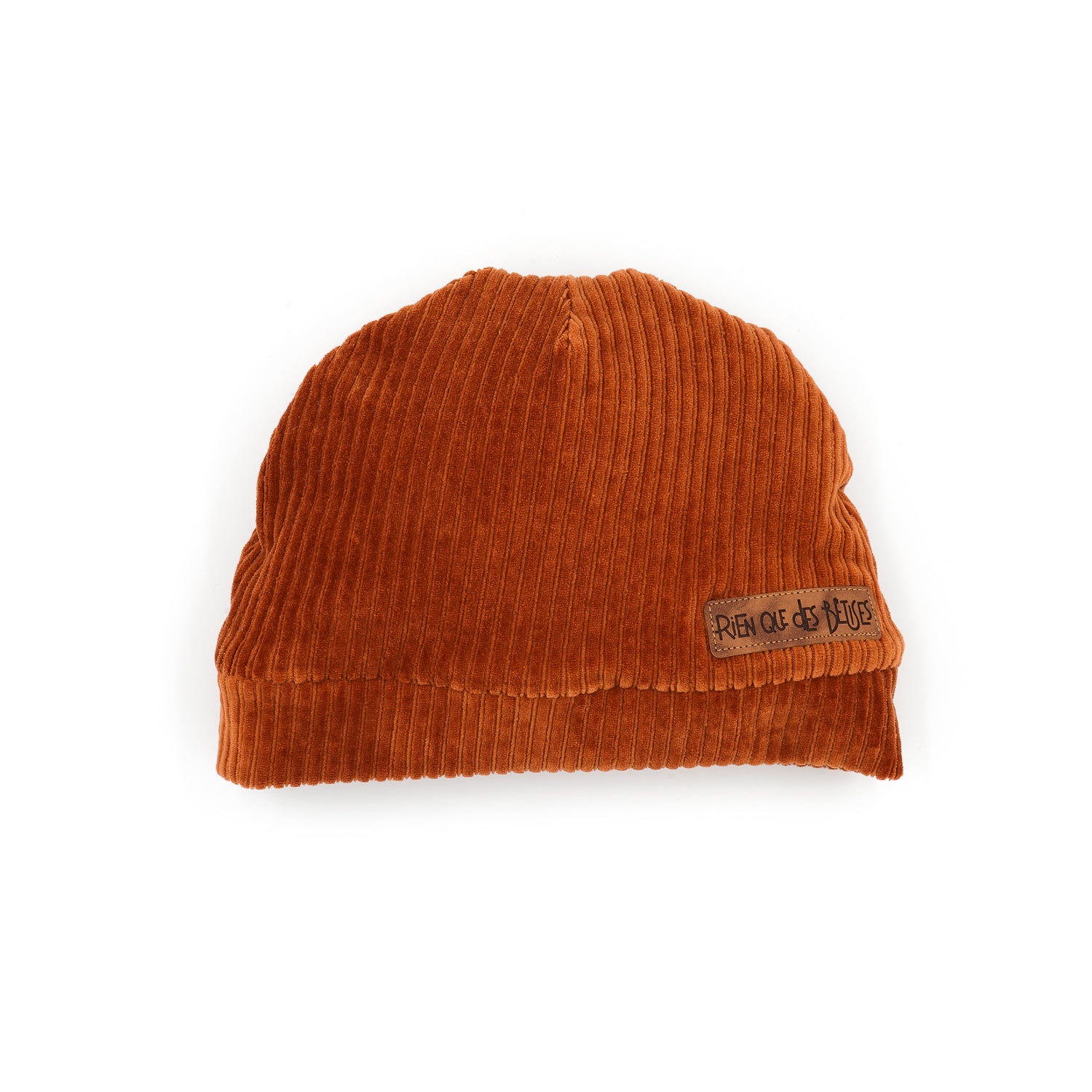 Bonnet velours paprika kids