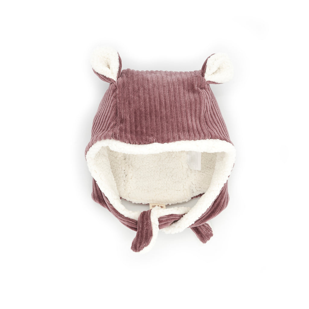 Bonnet velours parme