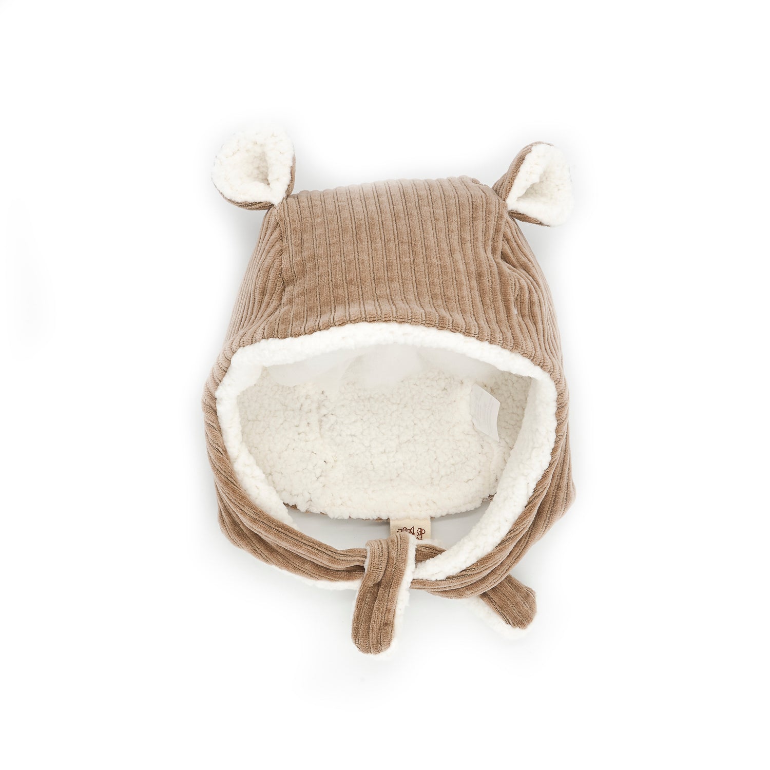 Bonnet velours taupe