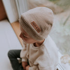Bonnet velours taupe kids