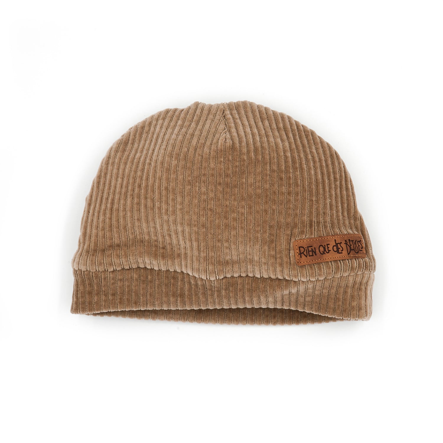 Bonnet velours taupe kids