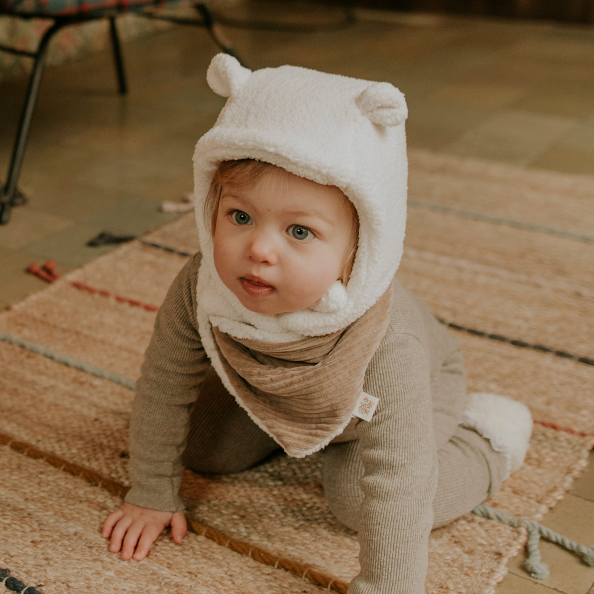 Bonnet teddy ecru