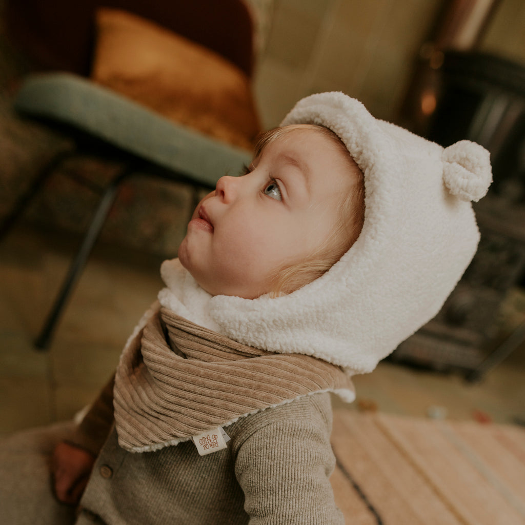 Bonnet teddy ecru