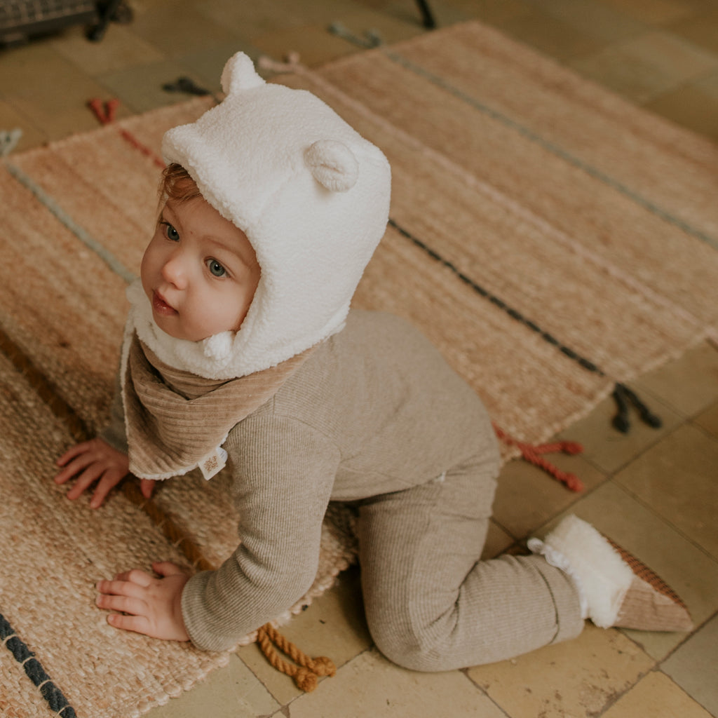 Bonnet teddy ecru
