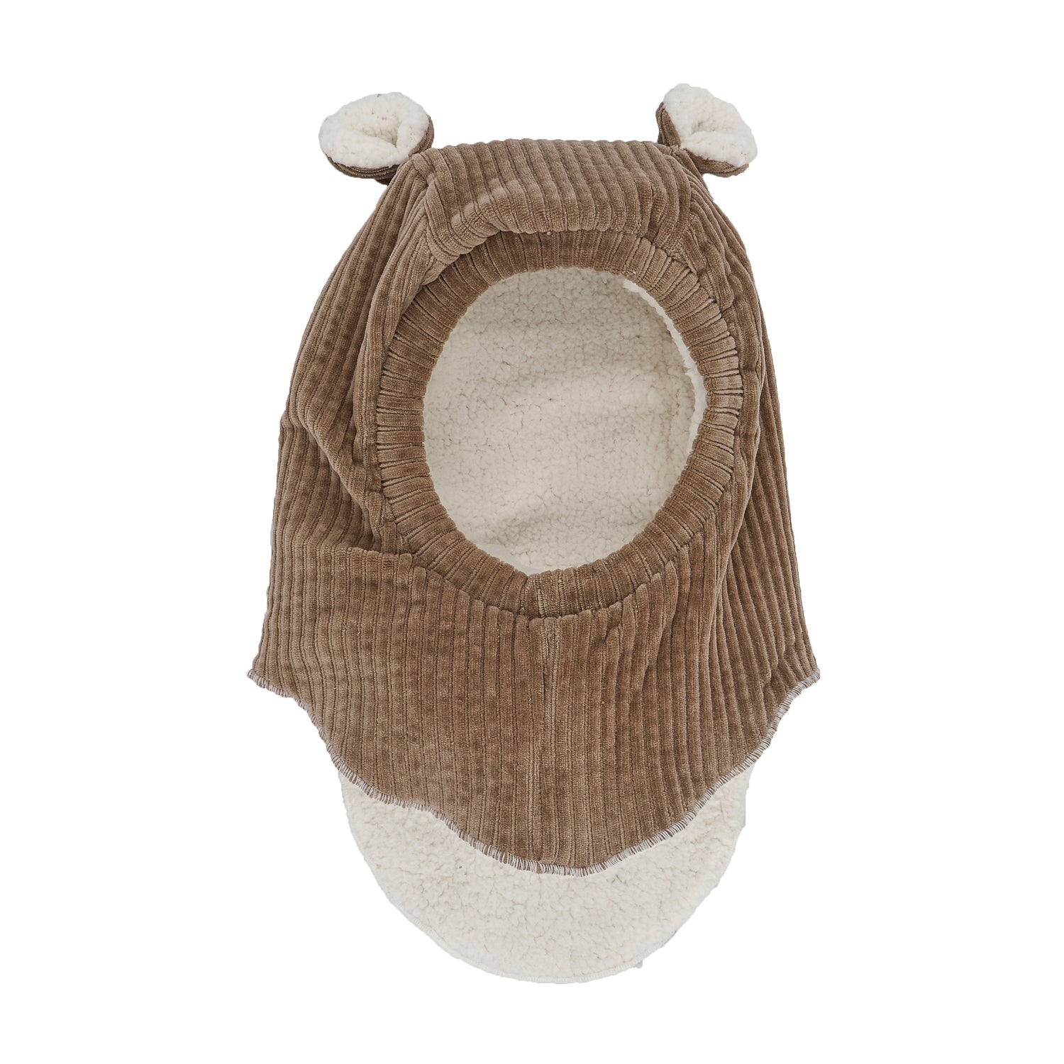 Cagoule velours taupe