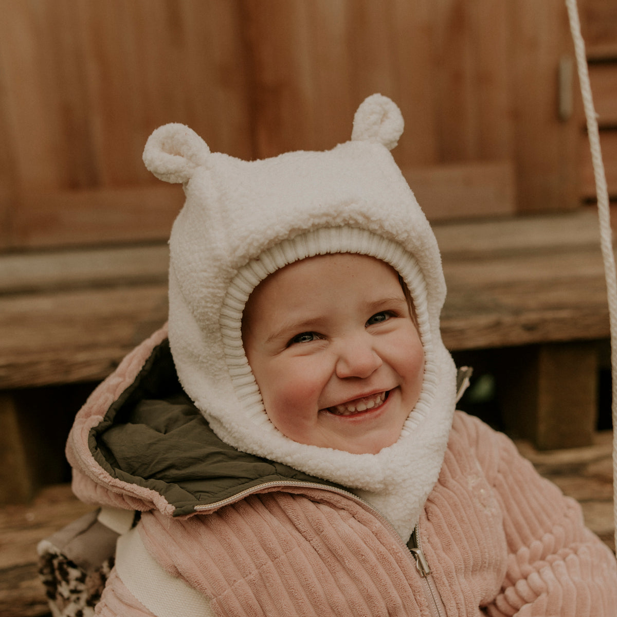 Cagoule teddy ecru