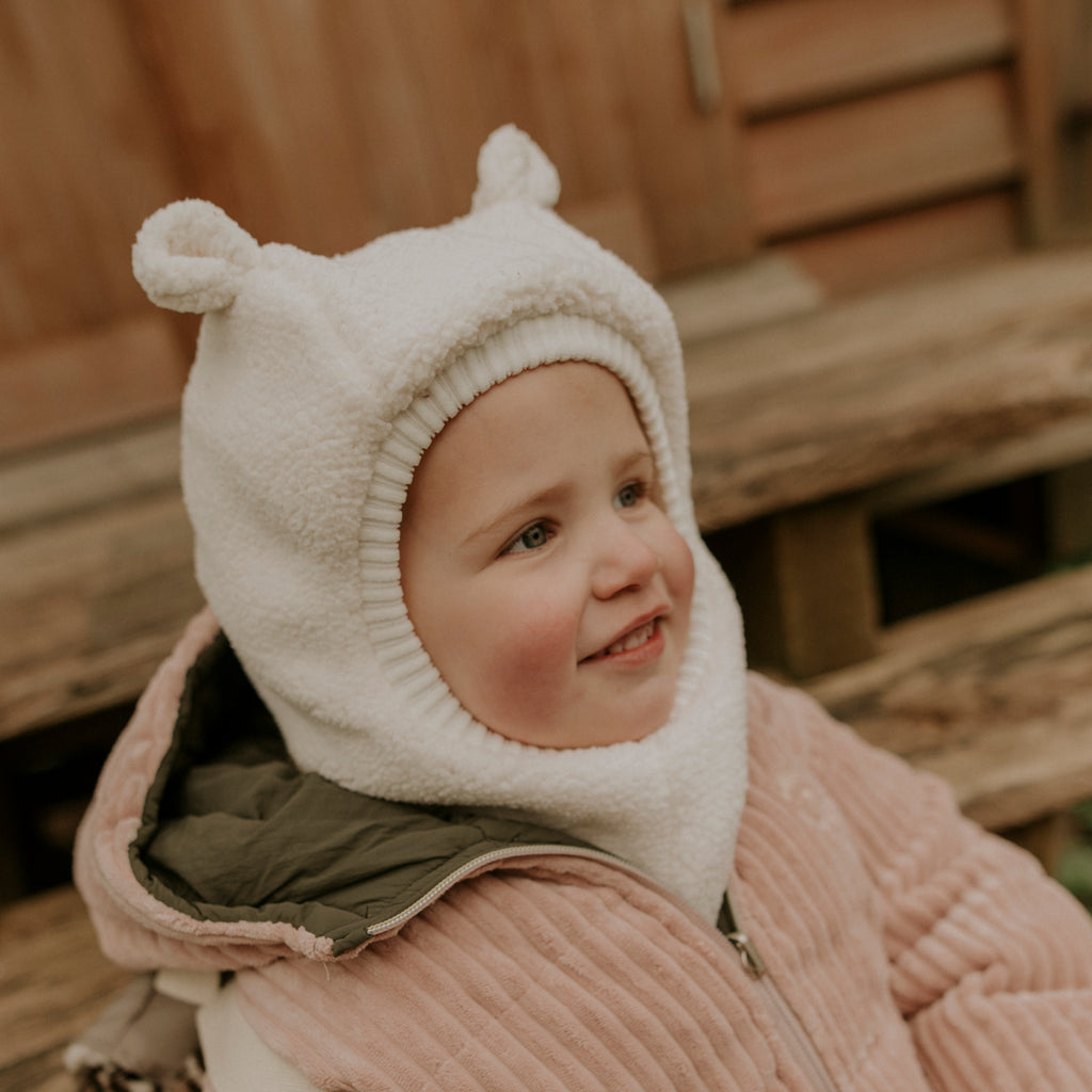 Cagoule teddy ecru