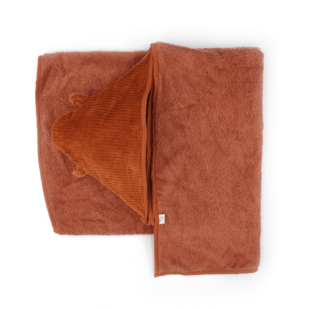 Cape de bain Velours Paprika