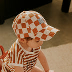 Casquette damier camel rien que des bêtises