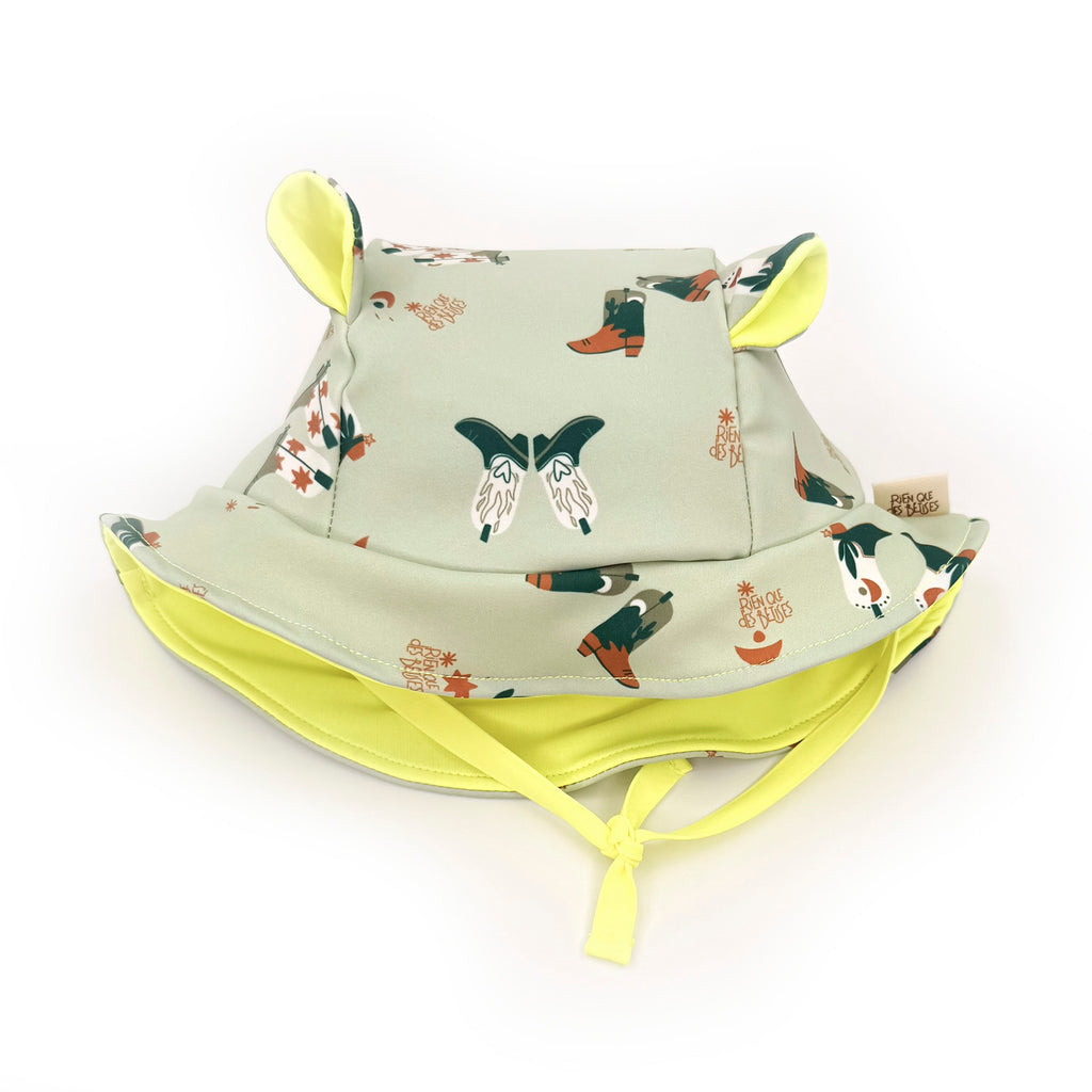 Chapeau anti-uv santiag vert