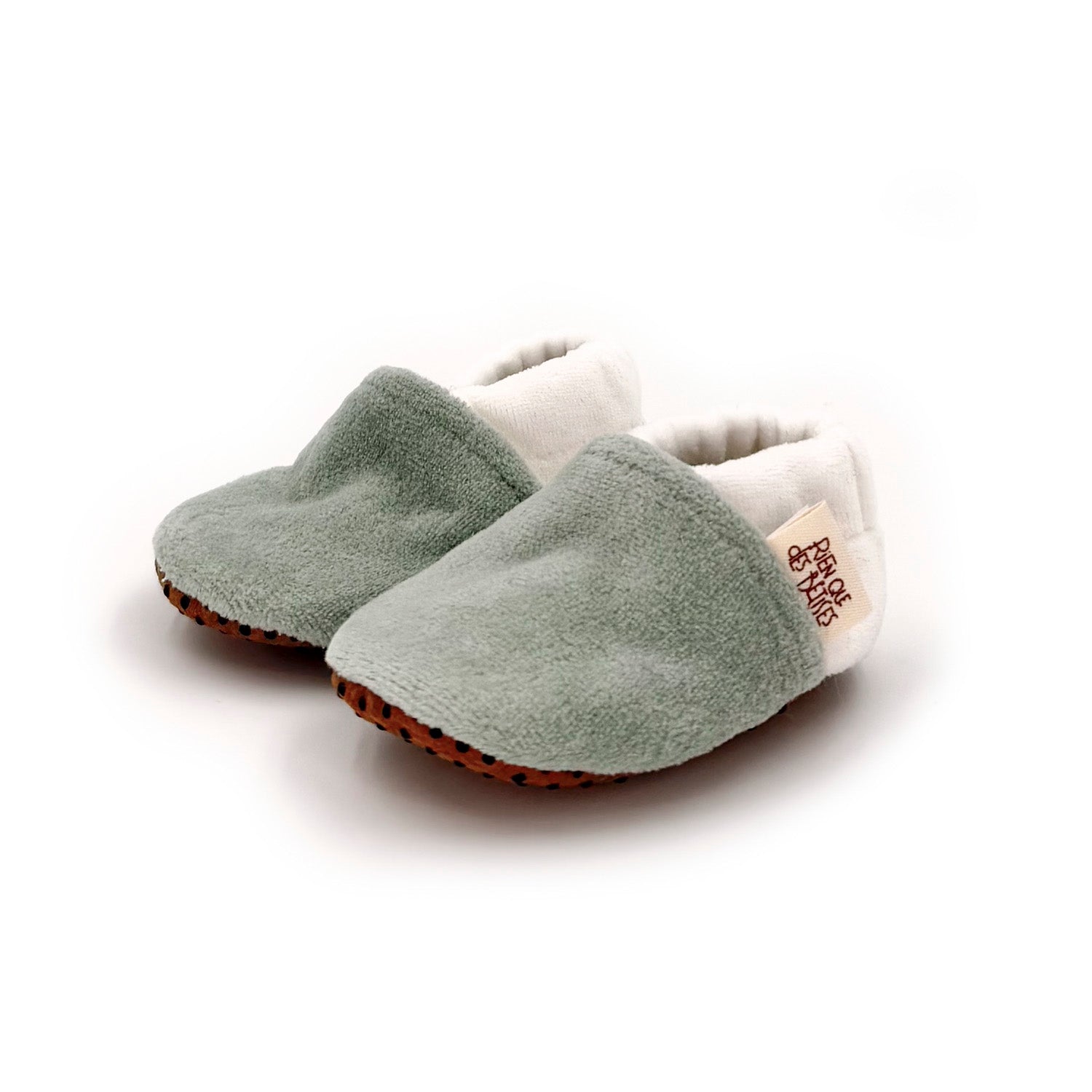 Chaussons éponge vert