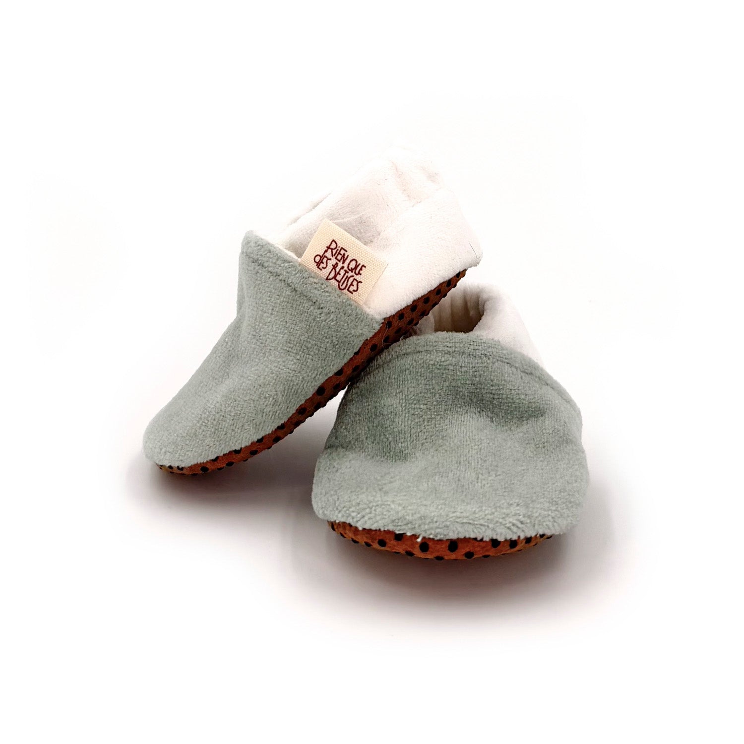 Chaussons éponge vert