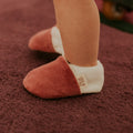 Chaussons éponge vieux rose