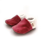 Chaussons éponge vieux rose