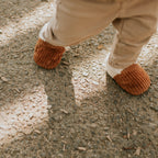 Chaussons velours camel