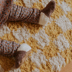 Chaussons velours parme