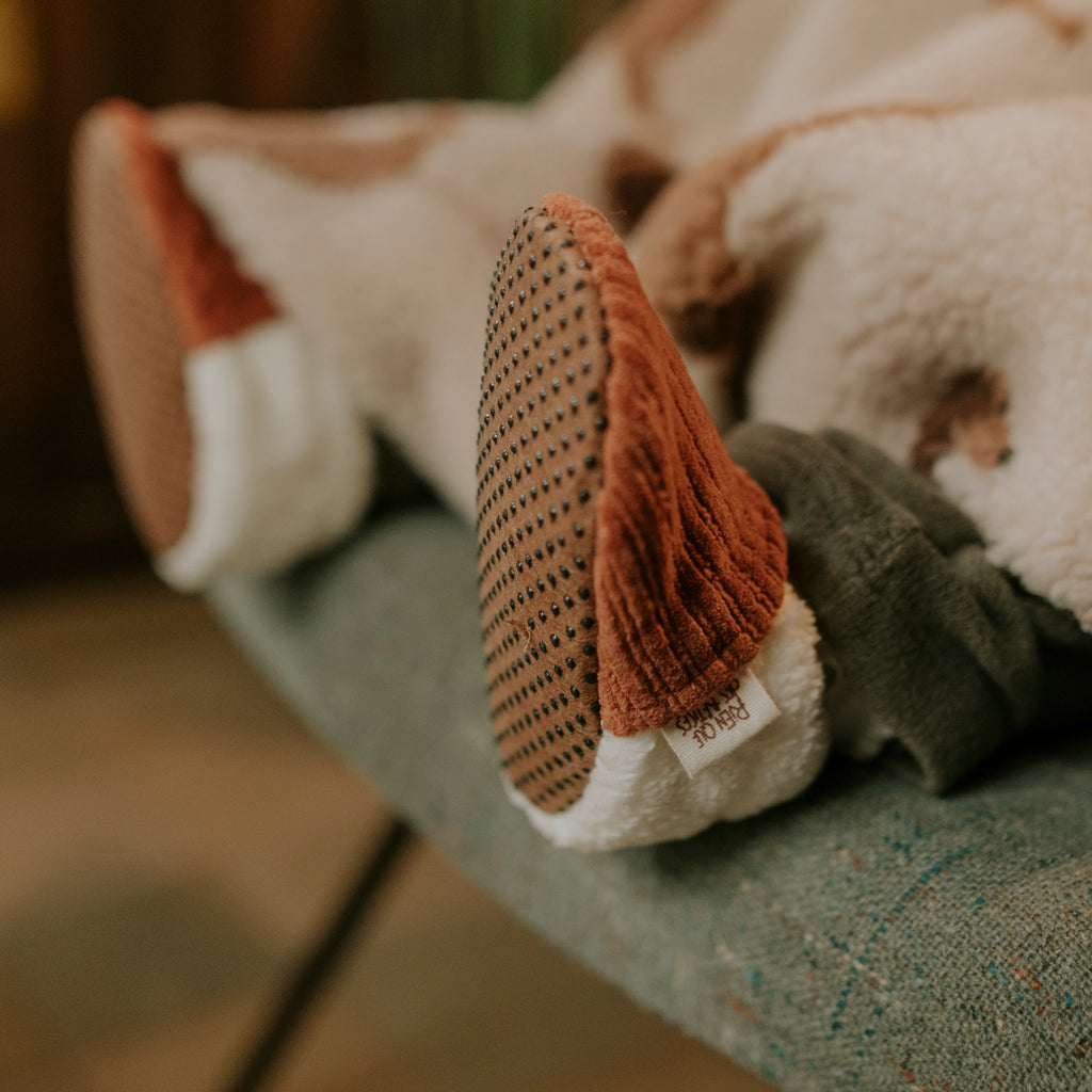 Chaussons velours paprika