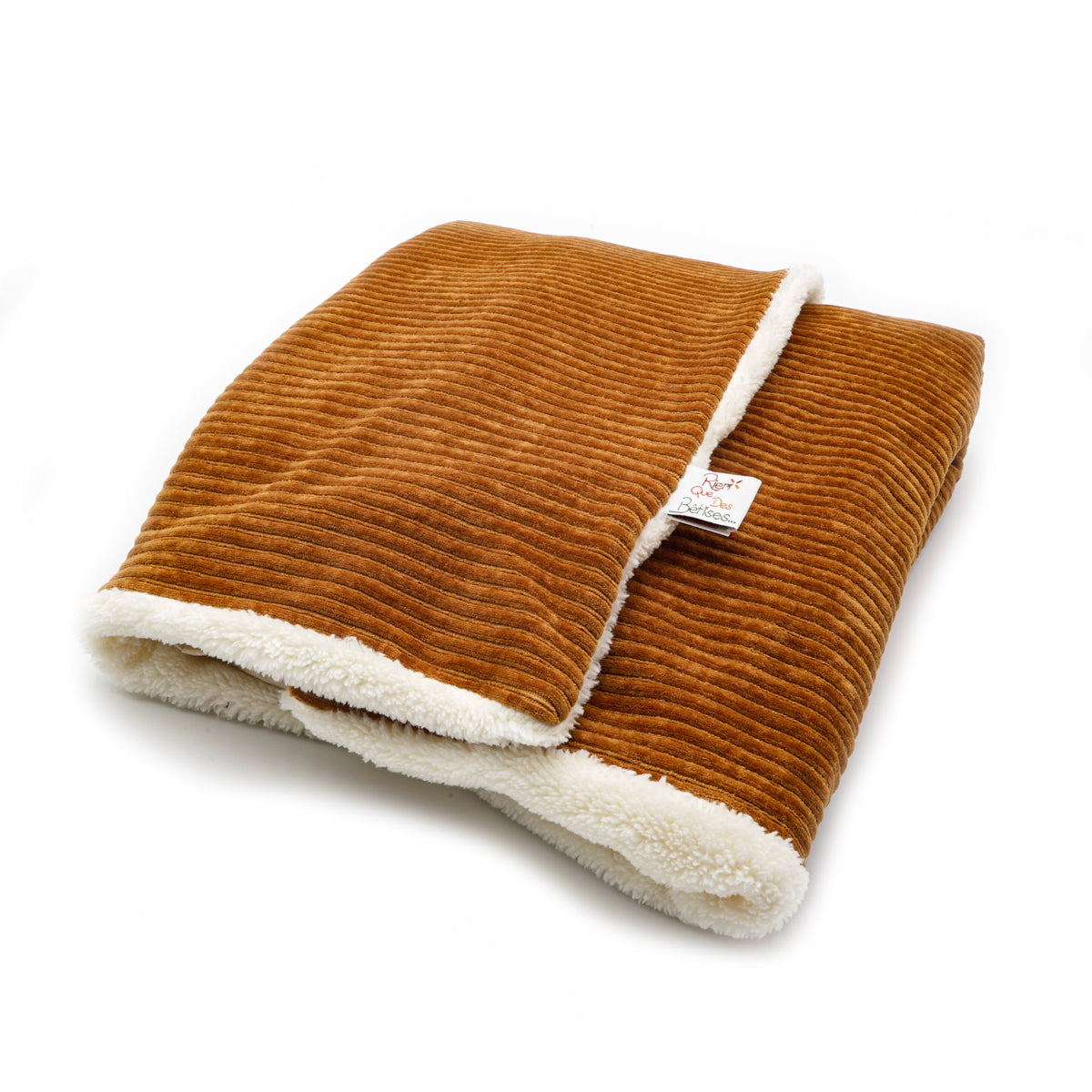 Couverture bébé velours Camel