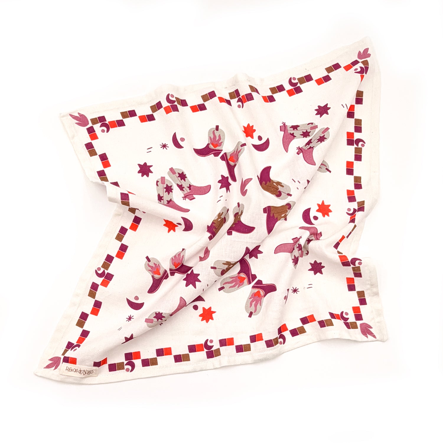 Foulard santiag rose