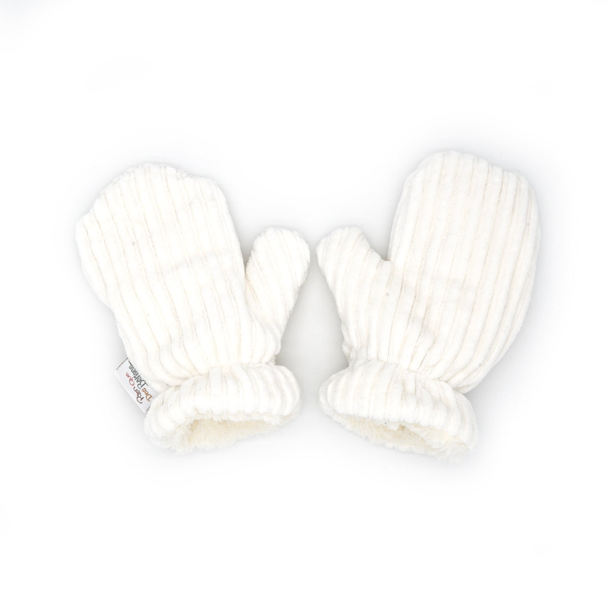 Moufles velours Ecru