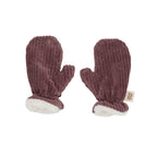 Moufles velours parme