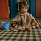 Poncho de bain coeur rouge