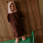 Poncho de bain santiag rose