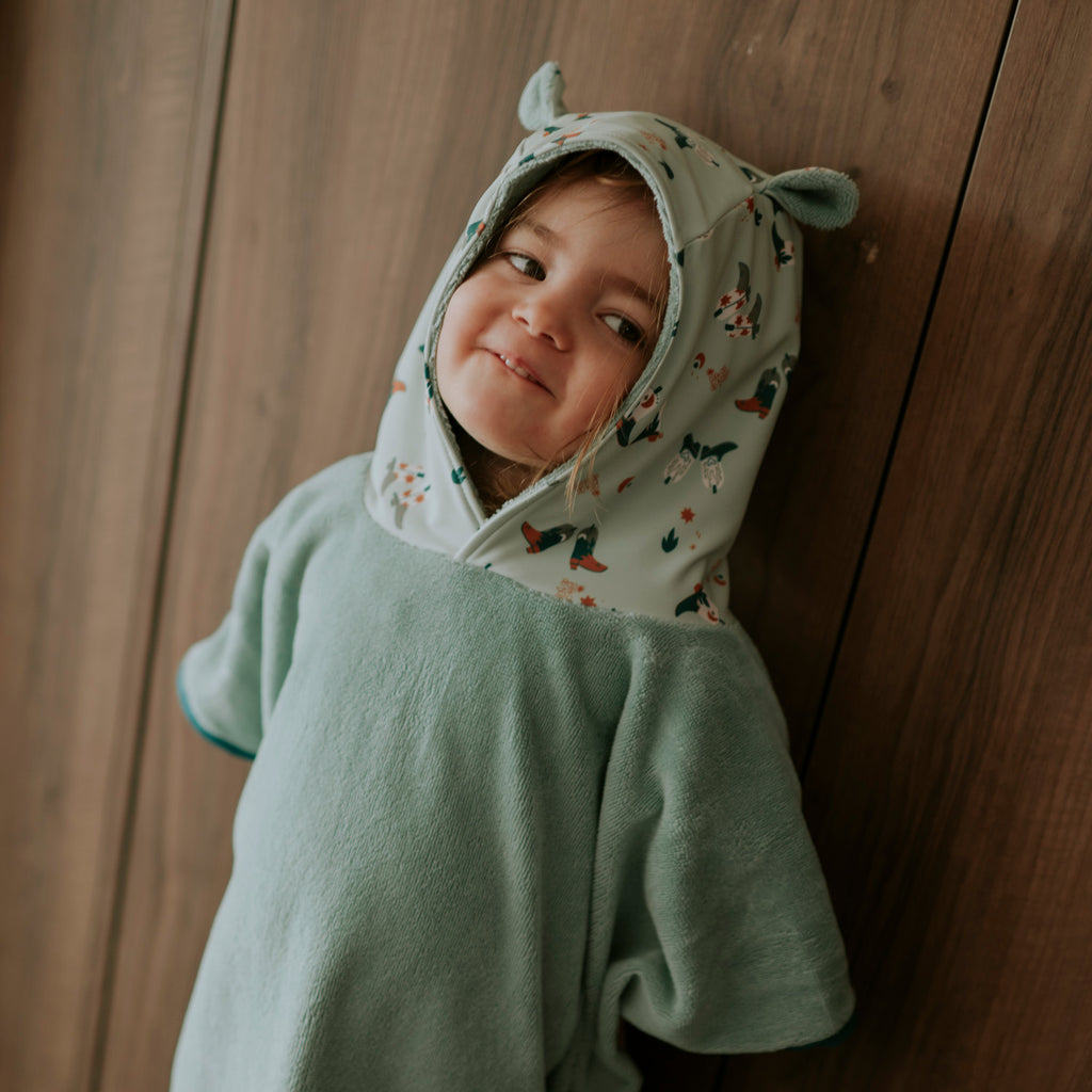 Poncho de bain santiag vert