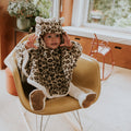 Poncho bébé teddy léopard