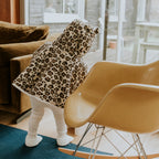 Poncho bébé teddy léopard