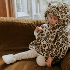 Poncho bébé teddy léopard