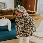 Poncho bébé teddy léopard