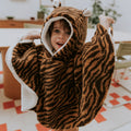 Poncho bébé teddy tigre