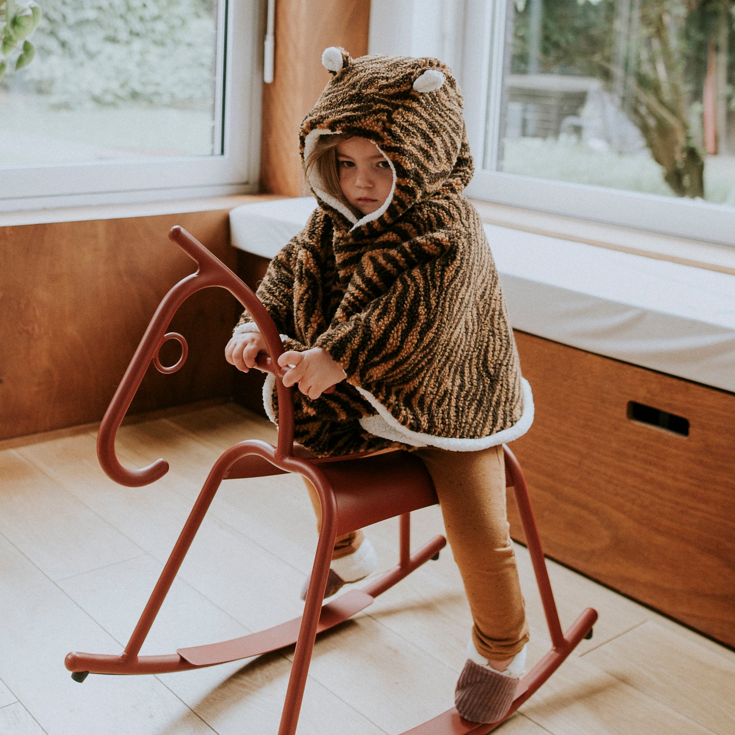 Poncho bébé teddy tigre