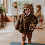 Poncho bébé teddy tigre